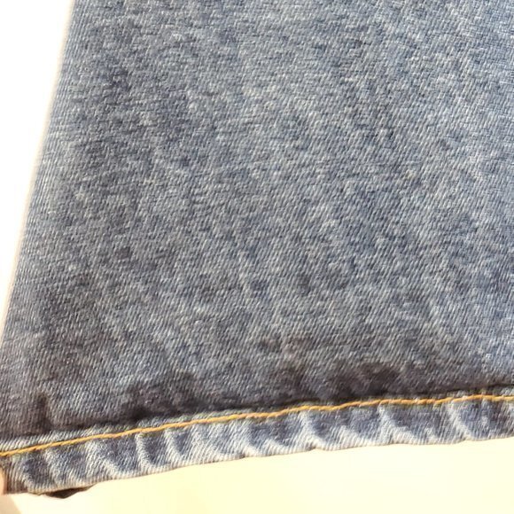 Forever 21 Rigid Denim Overall Dress / Pinafore w/Front Pocket L 100% Cotton - Picture 13 of 14